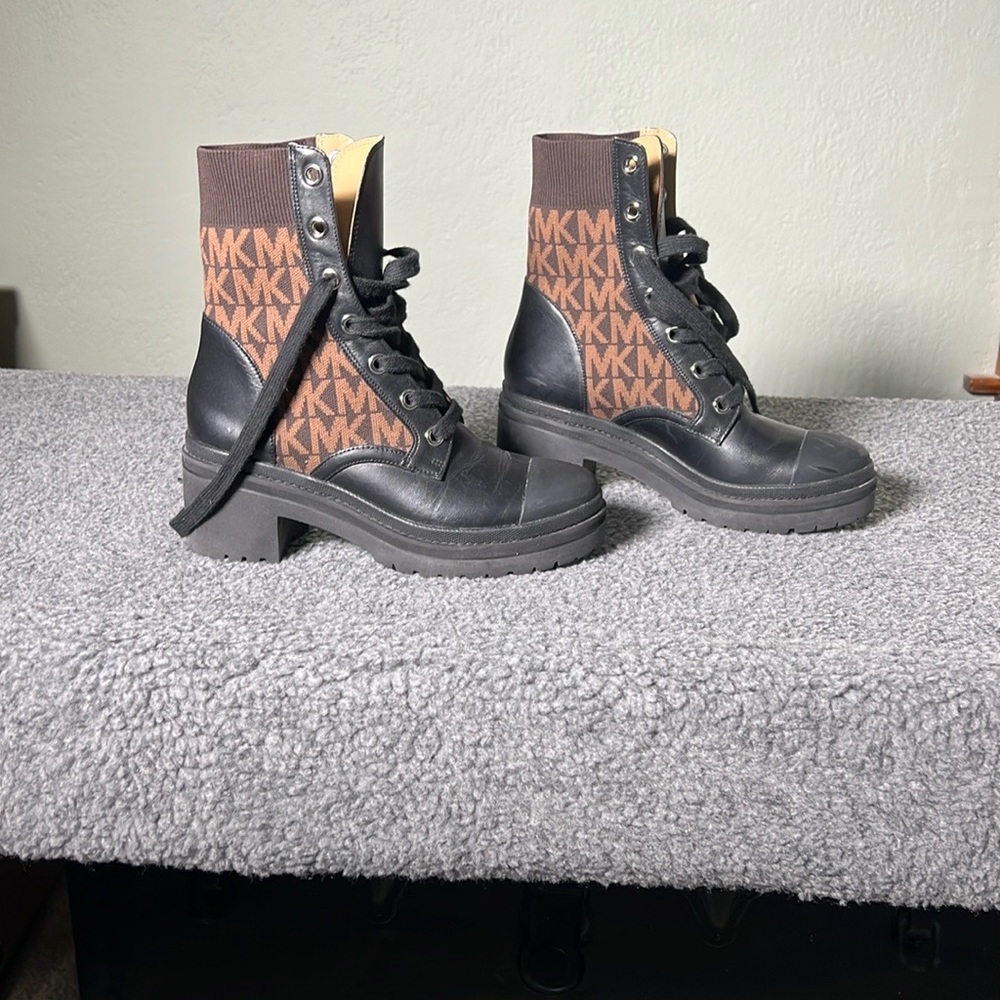 MICHAEL Michael Kors Brown and Black Leather Boots